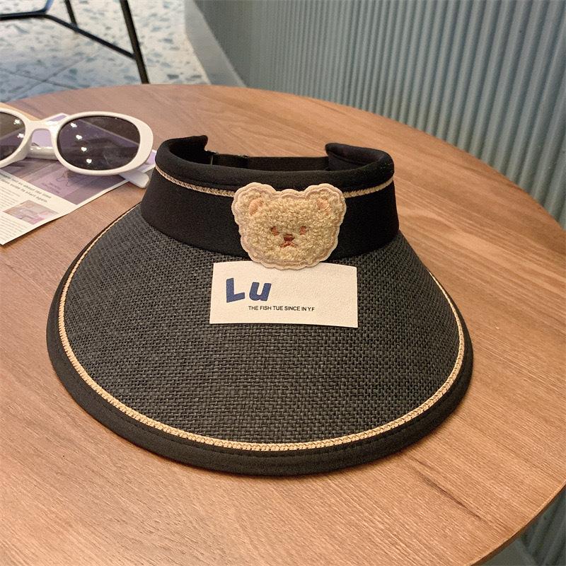 Bear cute children's sun hat summer sun hat niche empty top boys and girls baby sun hat sun hat