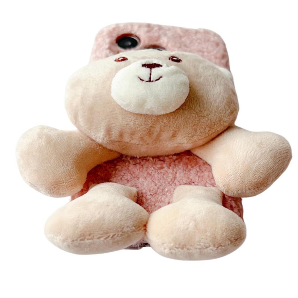 Для Huawei Pura 70 Чехол Плюшевый Медведь Мягкий Пух ТПУ Защитный Чехол Для Телефона