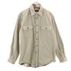 80s Outdoor Vintage Long Sleeve Shirt M Beige Men's Used