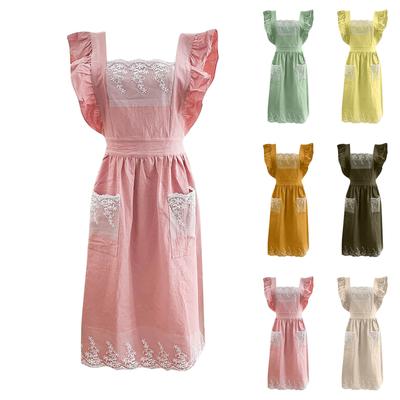 Женский фартук для выпечки Женский фартук с оборками и розами для выпечки, готовки и рукоделия для женщин