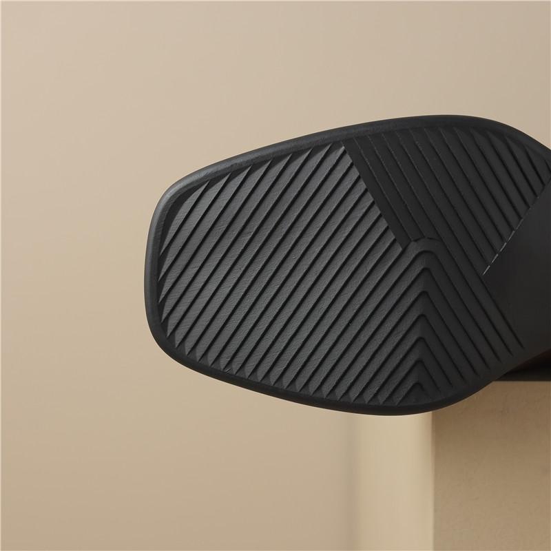 Женские сапоги на высоком каблуке, модные осенне-зимние однотонные рыцарские сапоги оверсайз на толстом каблуке