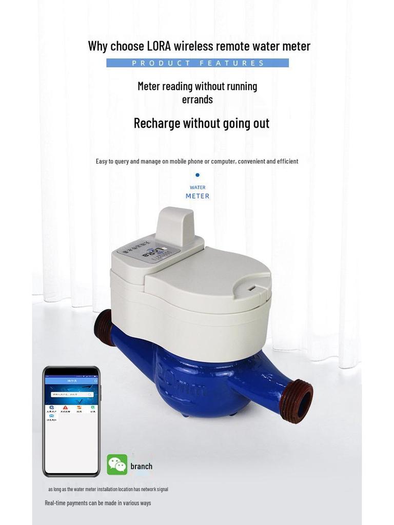 LoRa Wireless Smart Water Meter with Remote Prepaid & Mobile Payment
