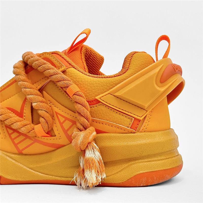 Модные тенденции дизайнерские оранжевые туфли для мужчин 2024 года модные мужские повседневные кроссовки уличная обувь для скейтбординга на платформе мужская обувь для хип-хопа