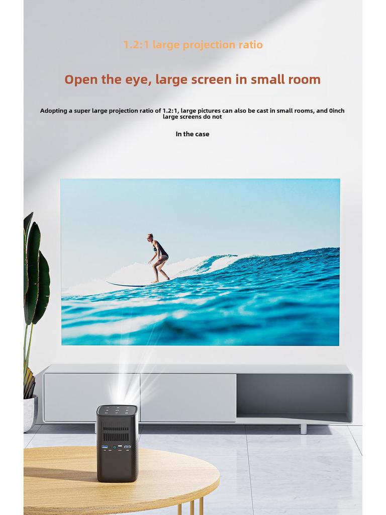 M1 Портативный умный домашний проектор, 1080p Ultra-Clear для гостиной и спальни