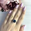 Серебряное кольцо с топазом Лондон Блю 2.8ct, вес изделия 3,89 гр (2012412)