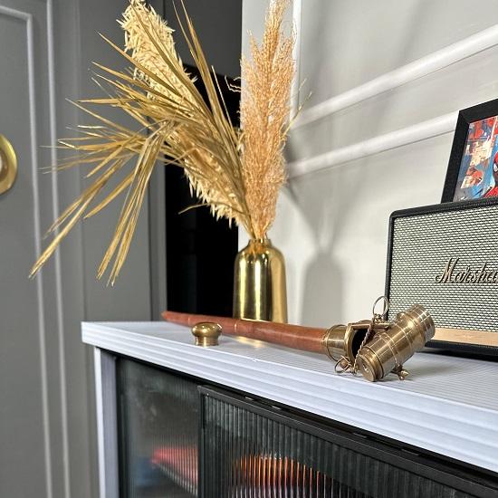 Brass Walking Stick Cane with Telescope  Elegant Multipurpose Home  Office