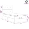 Ottoman Bed with Mattress and Headboard Taupe 90 x 200 cm Fabric