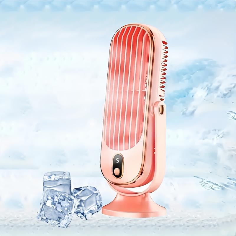 1 шт., перезаряжаемый портативный вентилятор, домашний компактный воздушный охладитель с большим аккумулятором и двумя двигателями, 5-скоростной вентилятор воздушного охлаждения, объемный вентилятор на 720°