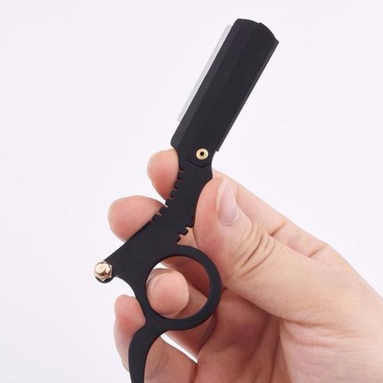 Ручная бритва для парикмахера с прямой головкой, яркий цвет, прочная нержавеющая сталь, антикоррозионная рама для бритвы для бороды