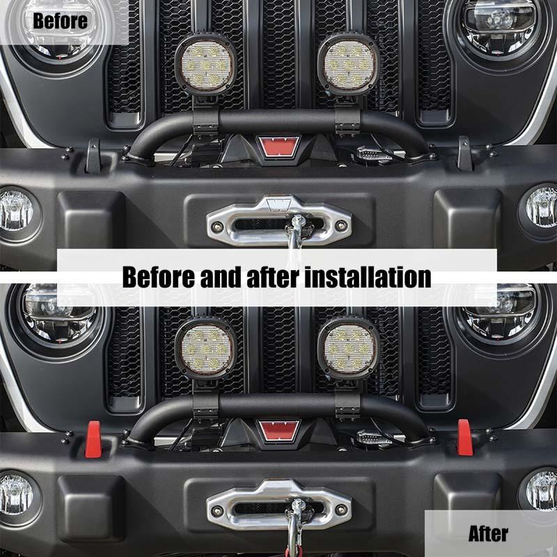 Car Front Bumper Trailer Hook Protective Cover Vehicle Accessories For Jeep Wrangler JK JL TJ Car Exterior Accessories