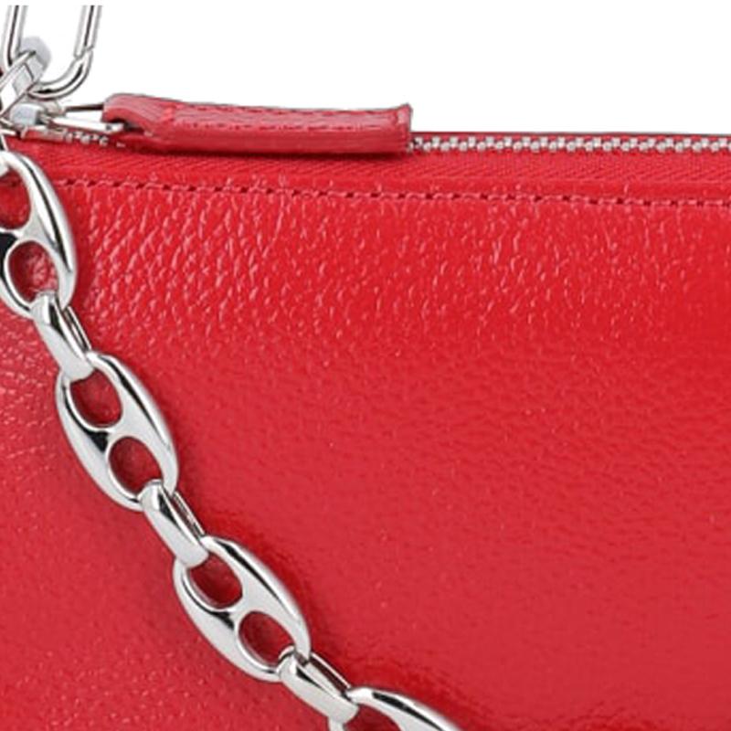 By Far Нейлоновая мини-сумка на плечо Rachel Chain Женские сумки Красный 21FWMIRACHILGGSMACR