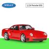 Масштаб 1/24 WELLY Porsche 959, модель автомобиля из сплава, литье под давлением, металлические игрушечные автомобили, модель автомобиля, коллекция высокой имитации, детские подарки