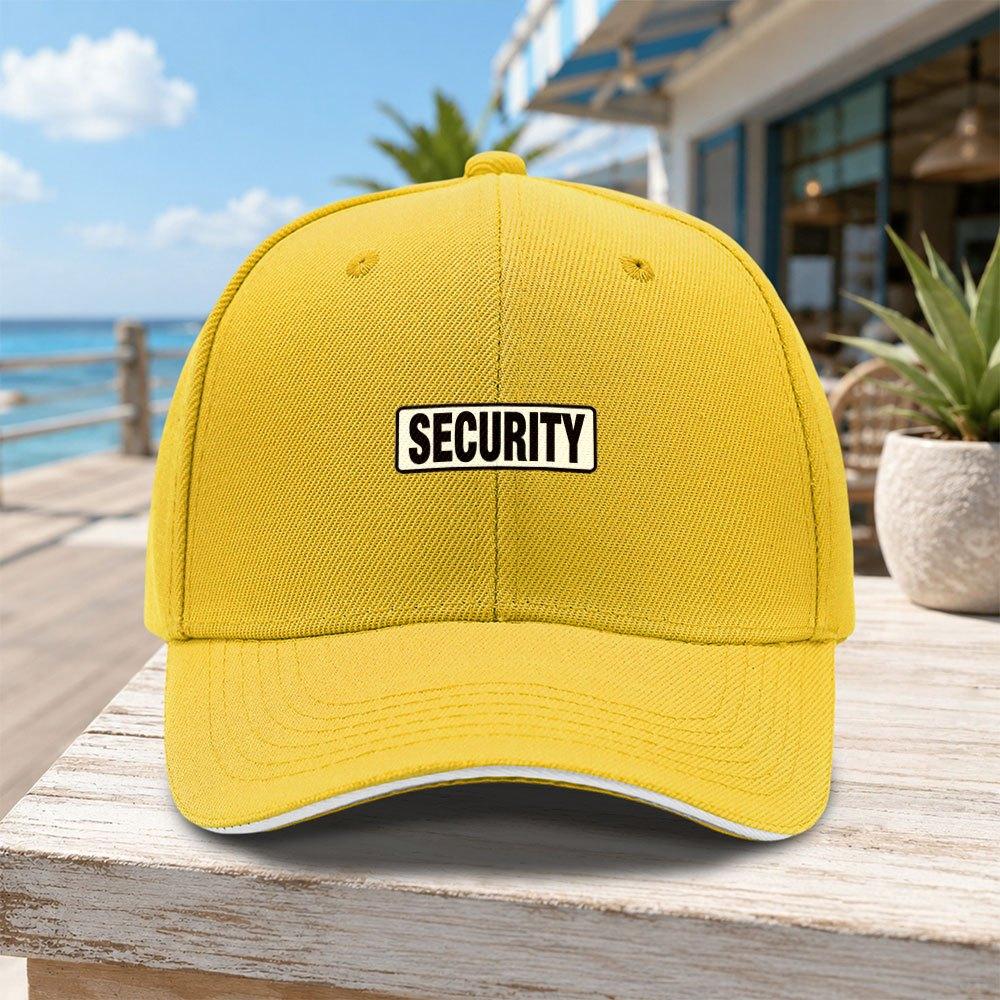 pc Unisex Outdoor SECURITY Sign Sandwich Baseball Cap Street Fashion Outdoor Sports Baseball Cap Fashionable Versatile Duckbill