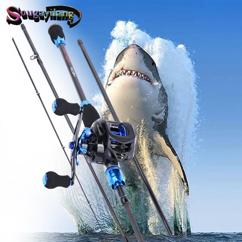 Удочка и катушка Комбинированная удочка для заброса и катушка для гладкого заброса 10+1BB Набор для ловли окуня и форели