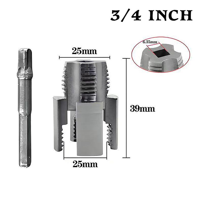 Инструмент для нарезки резьбы на трубах Интегрированный инструмент для нарезания внутренней и внешней резьбы на трубах Совместимый с электродрелью Набор резьбонарезчика для ПВХ труб