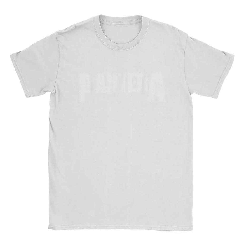 White Logo Pantera T Shirt for Cotton Leisure T-Shirts Round Neck Tee Shirt Short Sleeve Clothing Summer