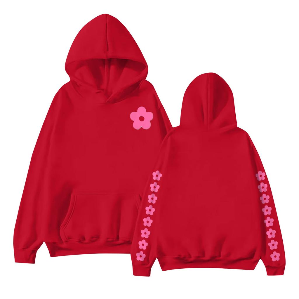 Women's Fashion Printed Long Sleeve Loose Sweatshirt Top Fall Hoodie Sweatshirt