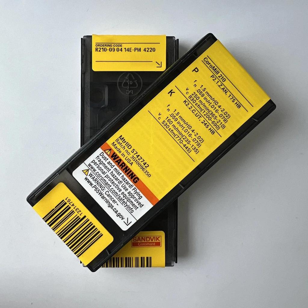 Original Sandvik / R210-090414E-PM 4220 /  CNC Lathe Carbide Blade 10 Pcs