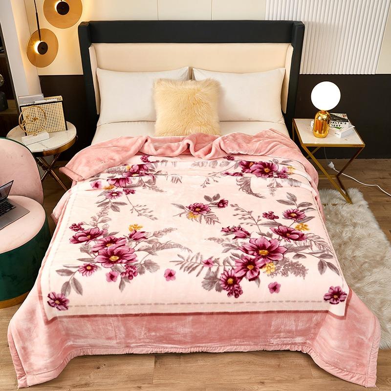 Raschel Autumn and Winter Thick Blanket