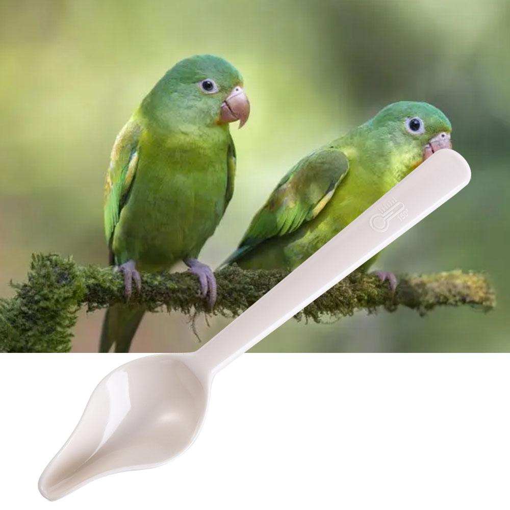 Long Handle Bird Feeding Spoon Heat-resisting Bird Food Water Spoon Chicks Spoon  for Feeding
