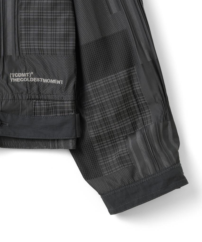 THE COLDEST MOMENT Tcm Patchwork Pattern Windstopper (Black)