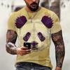 New Fun Animal Panda Pattern Men's T-Shirt Printed T-Shirt Fashion Round Neck Plus Size Short Sleeve Personalized Men's T-Shirts