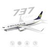Air RYAN Aviation Airlines B737 1/85 Масштаб 47 см со светом и колесами Модель самолета из смолы Миниатюрный самолет Сувенир для комнаты