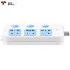 BULL 3-Outlet Individually Switched Power Strip