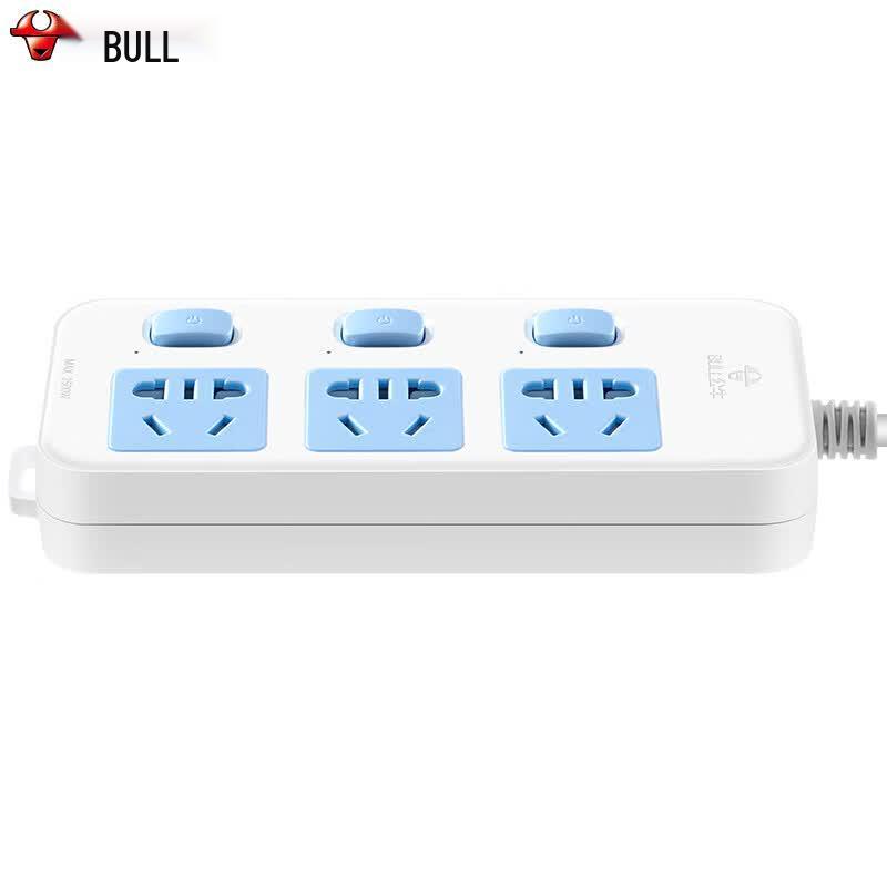 BULL 3-Outlet Individually Switched Power Strip