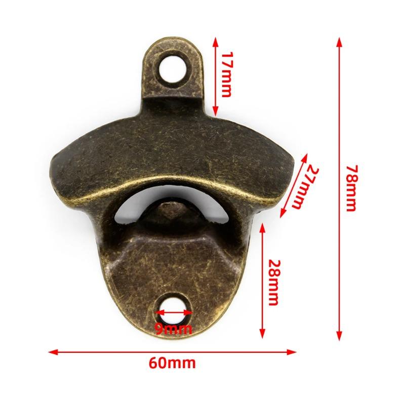 10PCS Alloy Bottle Opener Creative Retro Wall-mounted Beer Bottle Opener Family Gathering Supplies1