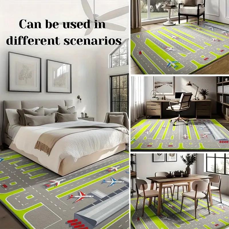 Modern Geometric Print Carpet Rug Large Area Rug for Living Room Bedroom Decor Rug Non-Slip Washable Floor Mat