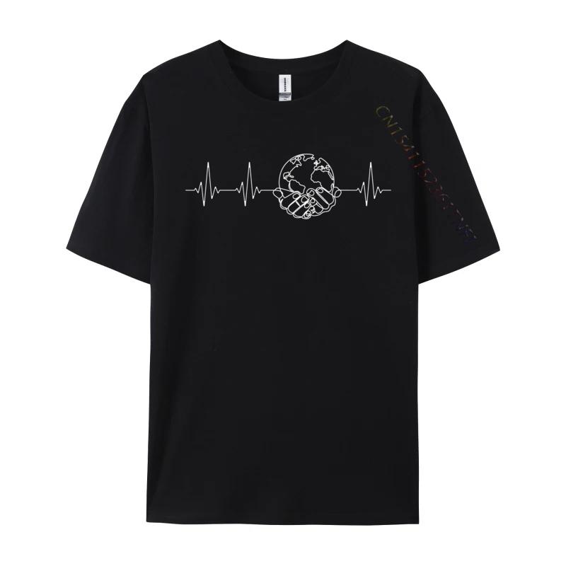 Save The Planet Heartbeat On World Earth Day Environmental Salmon Fishing Heartbeat T Shirts Fashion Tops T Shirt Men T Shirt