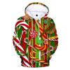 European and American Cross-border New Christmas 3D Digital Printing Men's and Women's Hooded Sweatshirt Santa Claus