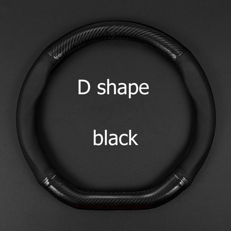 Car Carbon Fiber Leather Universal Steering Wheel Cover Waterproof and Non-slip Suitable for All Cars