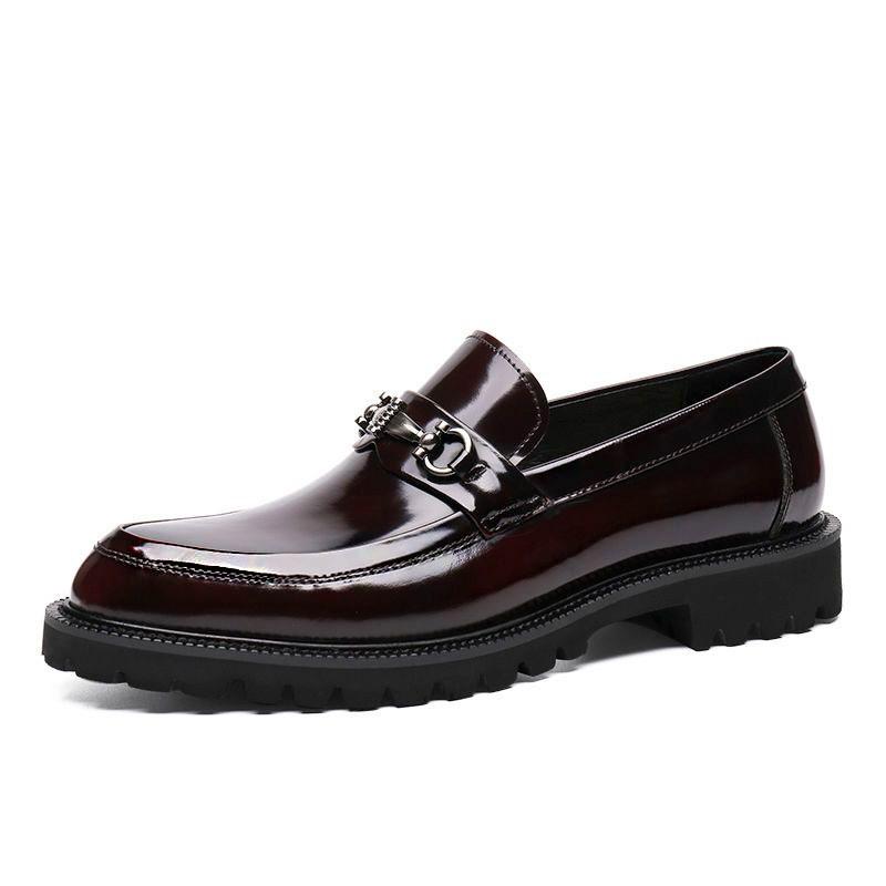 Fashion Men Leather Shoes Slip On Business Dress Shoes D379
