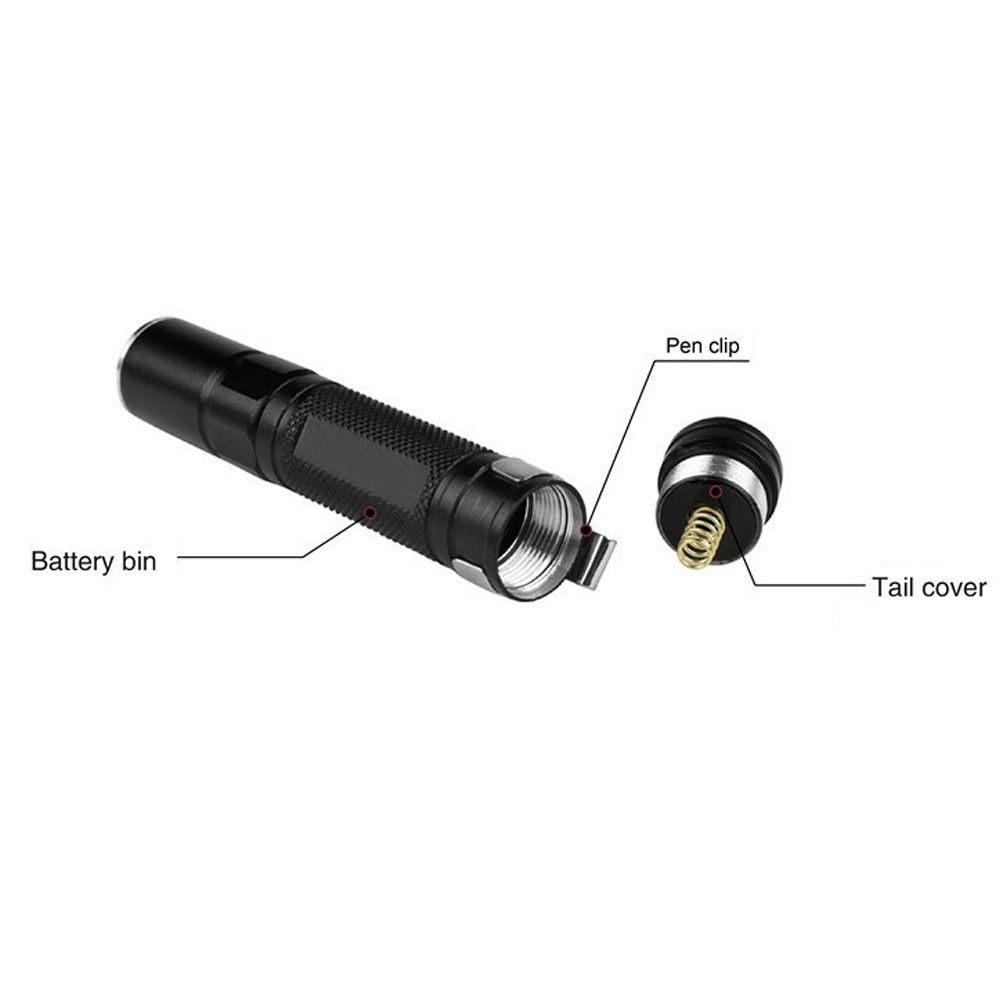High Powe Power Bank USB Charging Mini Pen Lamp Torch Powerful Flashlight Light Flashlight
