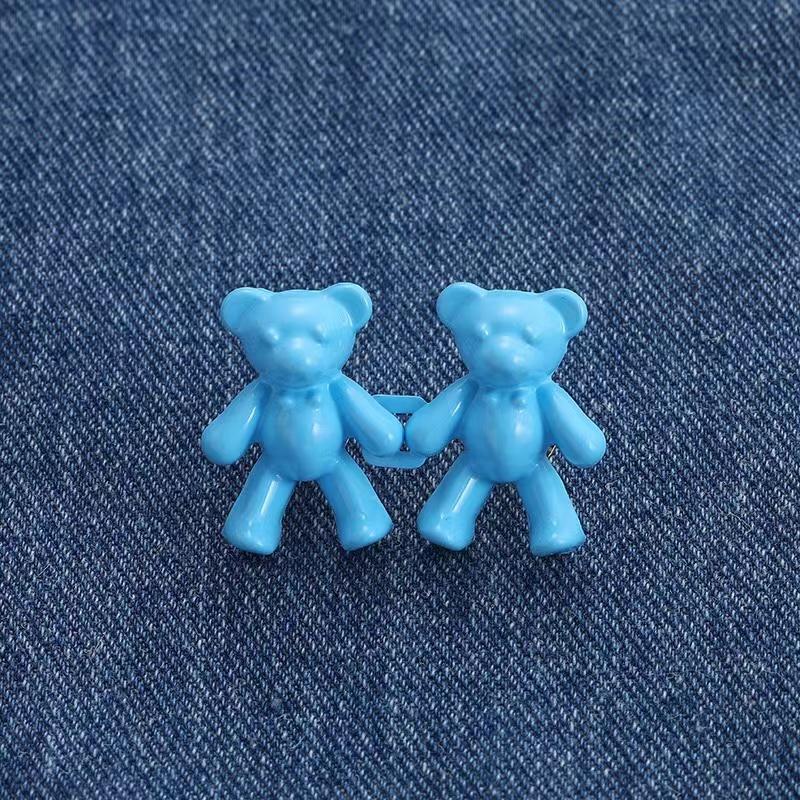 Пряжка Bear Buckle Регулируемая для джинсов, брюк, утягивающая талию, съемная пряжка из сплава, крючок для джинсов, брюк, талии, аксессуаров для одежды