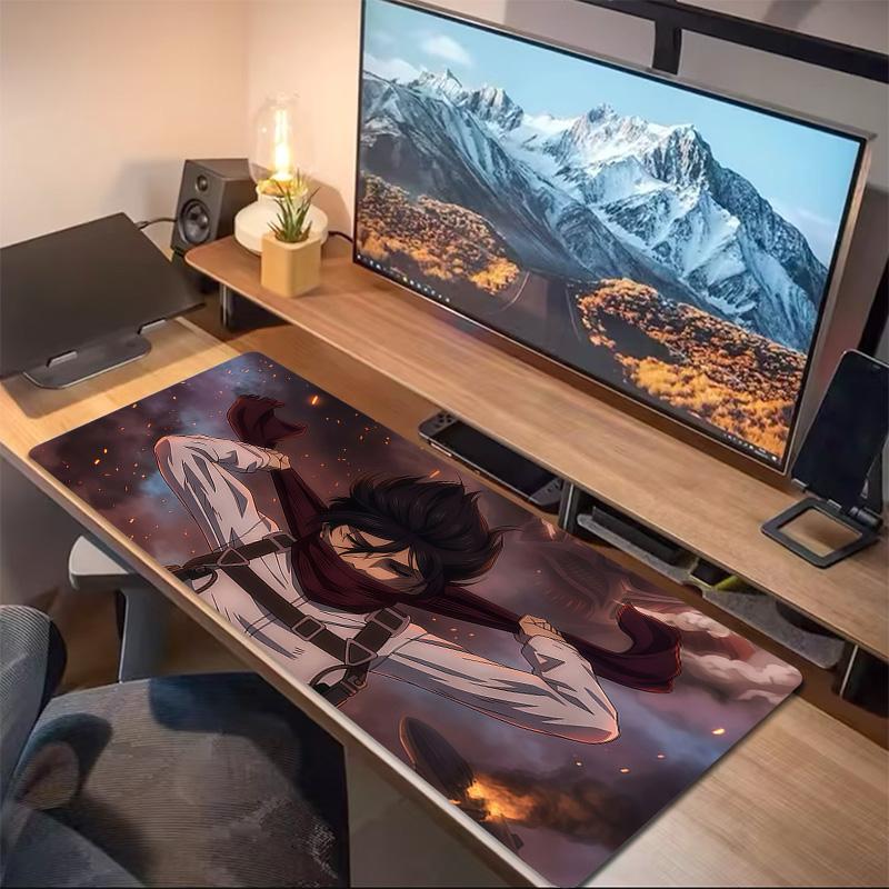 Attack on Titan Print Cushion Non-slip Laptop Tablet Big Mousepad XXL Mat Mini PC Playmat With Lock edge