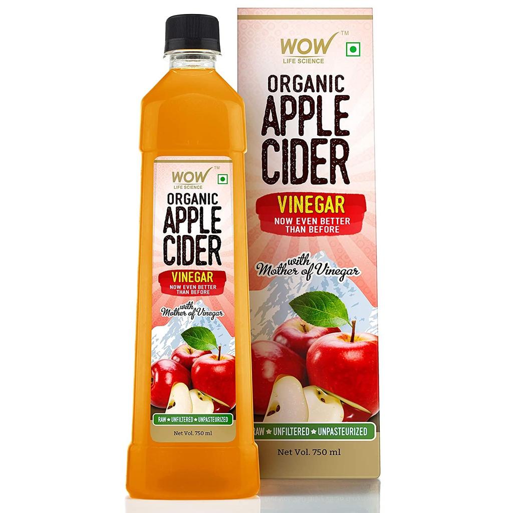 WOW Life Science Organic Apple Cider Vinegar - 750 ml