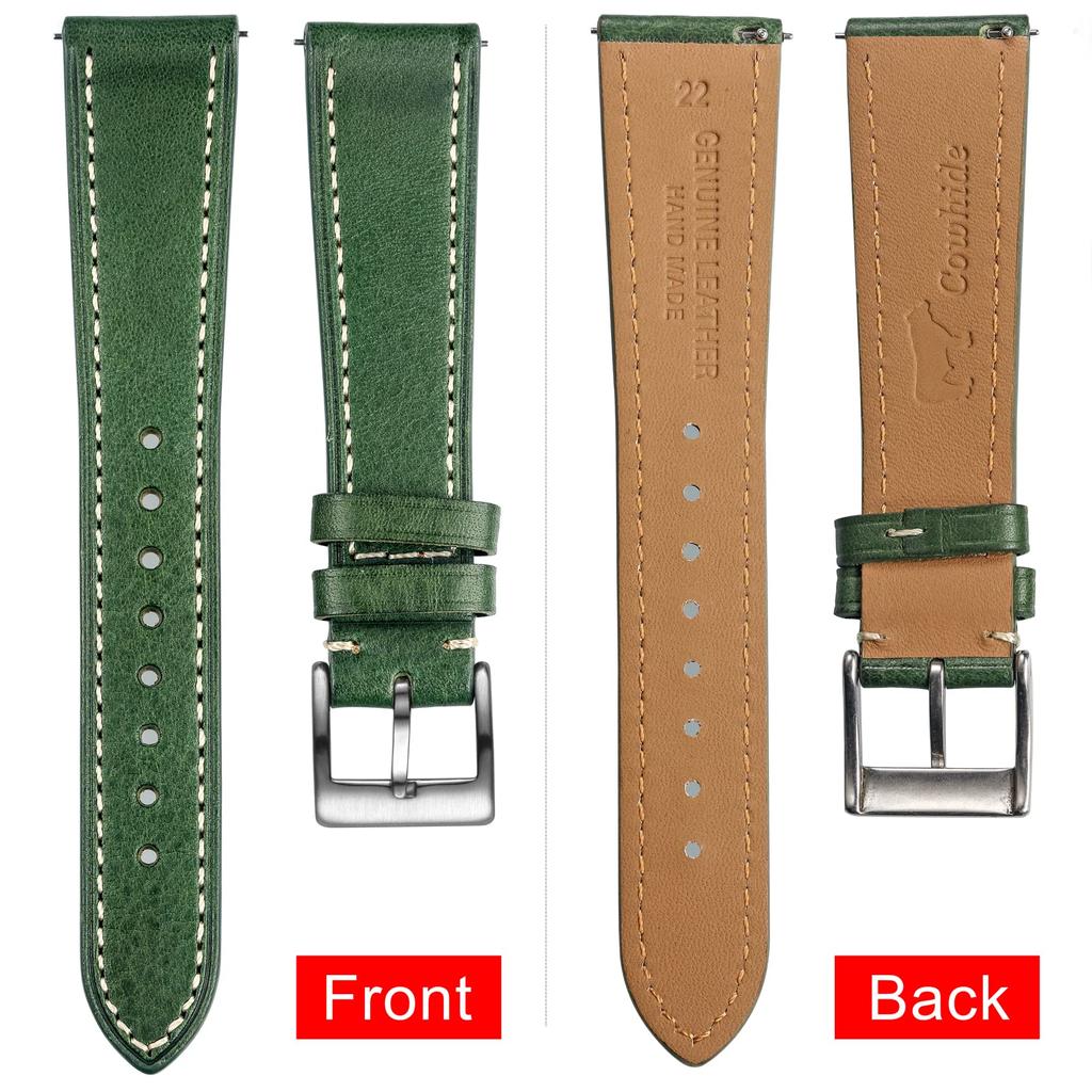 Watch Band Watch Strap Replacement Band Soft Italian Genuine Calf Leather Quick Release 18mm Watch Band for Men and Women Only [torbollo]