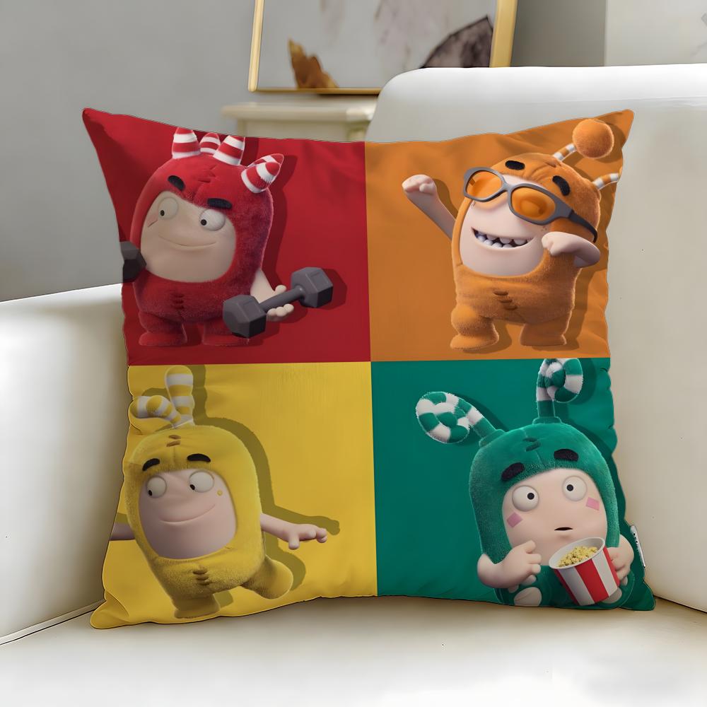 Популярный мультфильм Oddbods Наволочка Мягкая и Легко стирающаяся – Универсальная для Дивана, Кровати, Путешествий и Офиса