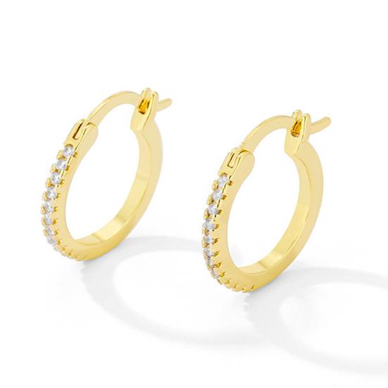 1 пара женских сережек-обнимашек с кубическим цирконием, круглая форма, подарок на день рождения, свадьбу, поездки на работу, выпускной, ювелирные изделия, серьги-кольца