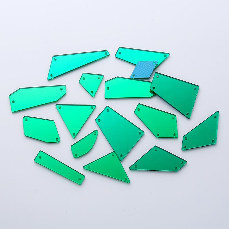 Acrylic Mirror Rhinestones For Needlework Sew On Rhinestones Irregular Acryl Mirror Sewn Rhinestone Stones Crystal Strass