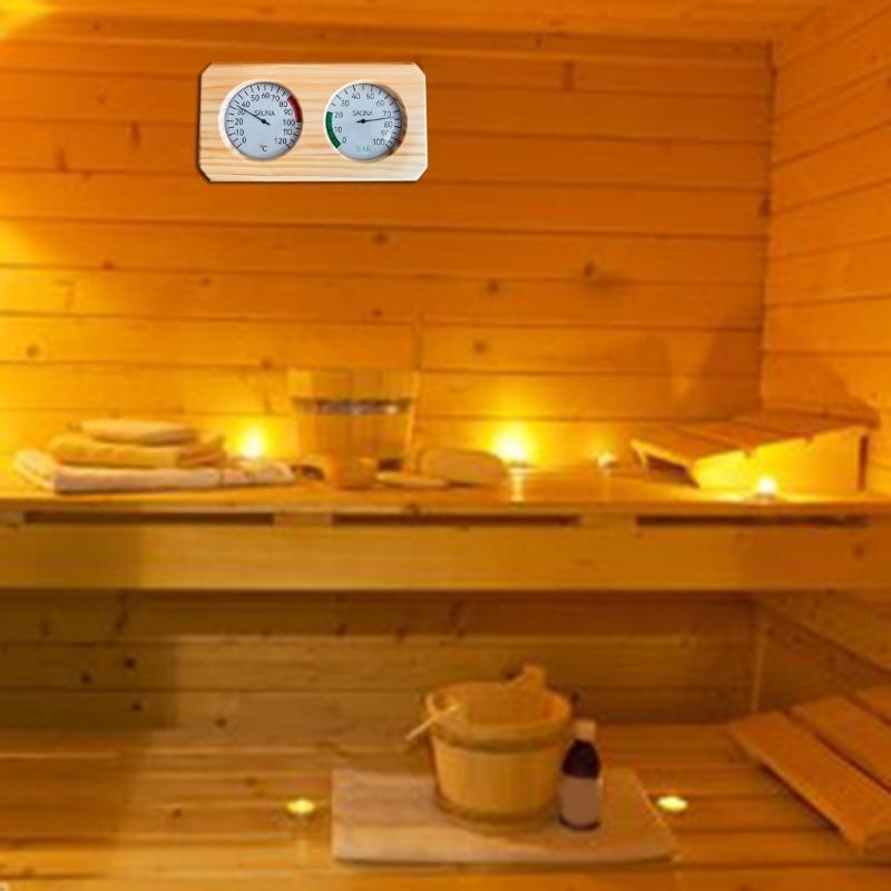 Прочный деревянный гигрометр для сауны, термометр, датчики температуры и влажности, надежный мониторинг для любителей сауны