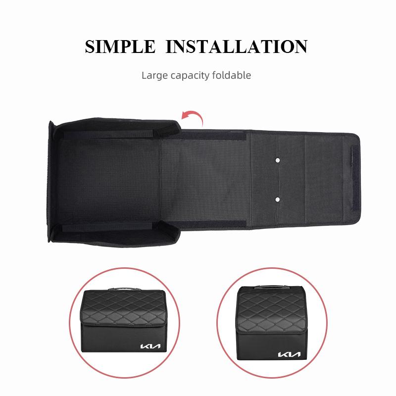 ISFR5 Car Trunk Organizer Box Foldable Storage Tidying Bag Accessories For Kia GT-Line KN Sportage Ceed Rio Picanto Sorento Soul