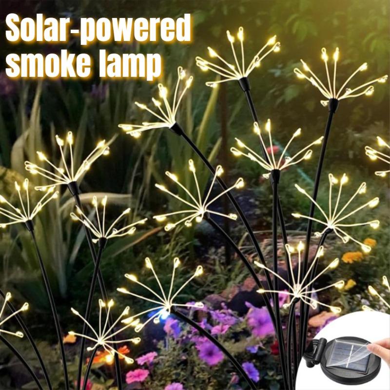 Солнечный светодиодный газонный светильник 'Фейерверк' Разноцветный/Теплый цвет Садовые огни для двора Садовой дорожки Сада Наружное украшение для вечеринки