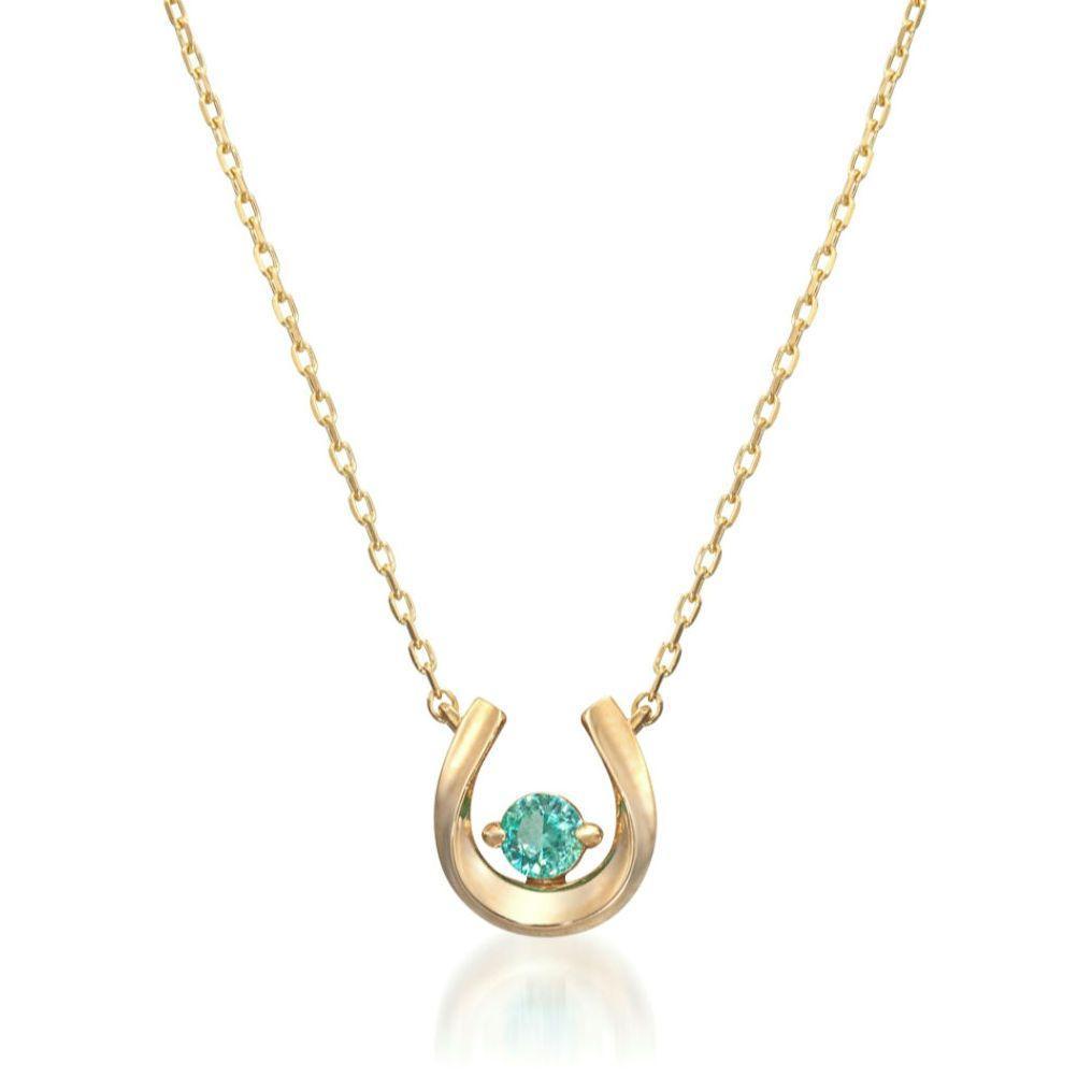 Б/у STAR JEWELRY K10 ПОДКОВА Ожерелье Изумруд