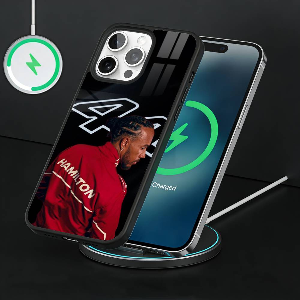 44 L-Lewis H-Hamilton-S Чехол для телефона для iPhone17,16,15,14,13 Plus,Pro Max Магнитный для Magsafe Беспроводной зарядки