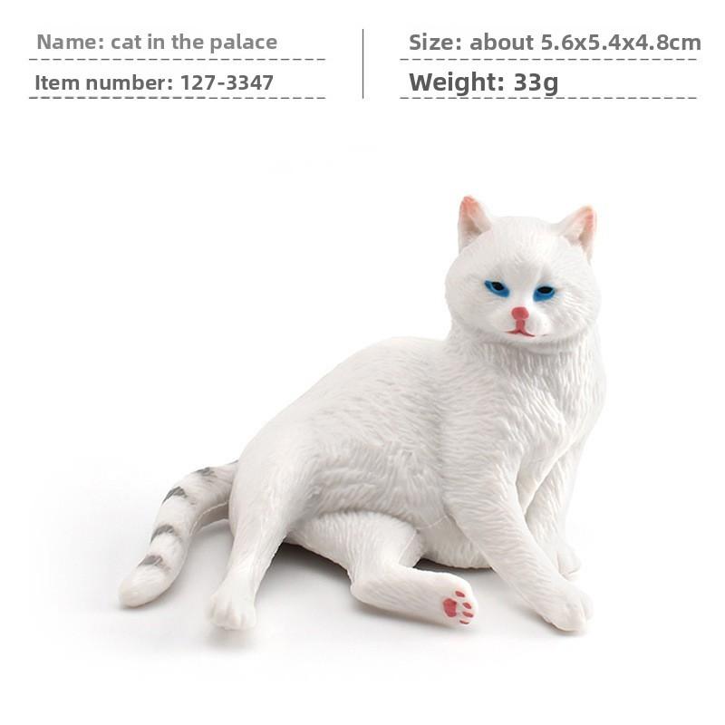 Кошка ПВХ Мультяшная Скульптура с Реалистичной Формой для Домашнего Дисплея Детский Подарок