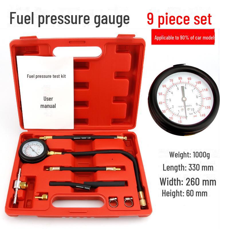 Nolidun Car Fuel Pressure Gauge - Auto Repair & Maintenance Tool